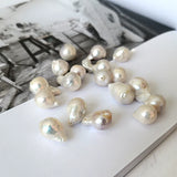 Baroque Pearl Hoop Earrings Bohemian Irregular Ring Earring