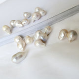 Baroque Pearl Hoop Earrings Bohemian Irregular Ring Earring