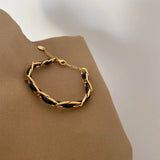 Stainless Steel Leather Chain Bangles Awesome Statement Bracelets