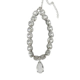 Vintage Teardrop Choker Necklace Crystal Large Rhinestone Wedding Jewelry