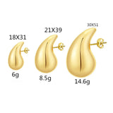 Metal Smooth Water Drop 31-51mm Women's Earstuds Chunky Exaggerated Jewelry