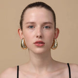 Metal Smooth Water Drop 31-51mm Women's Earstuds Chunky Exaggerated Jewelry