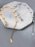 Round Disc Snake Chain Bracelet Titanium Steel Women Jewelry
