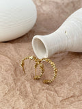 Daisy Hoop Earrings Stainless Steel Plated Dainty Floral Jewelry