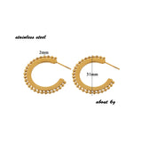 Small Beads Circle Hoop Earrings for Women