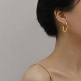 Small Beads Circle Hoop Earrings for Women