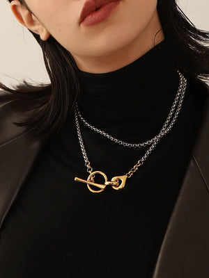 Winter Silver Mixed OT Clasp Collars Neckalces Street Style Jewelry