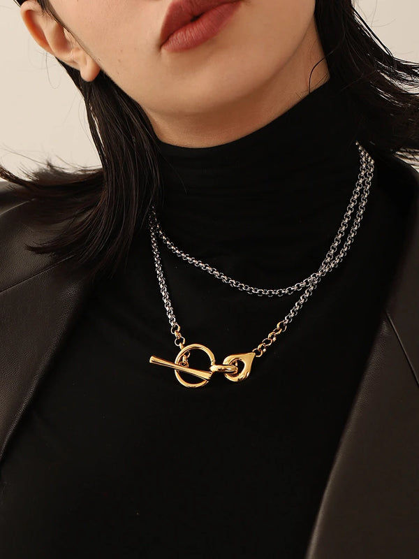 Winter Silver Mixed OT Clasp Collars Neckalces Street Style Jewelry