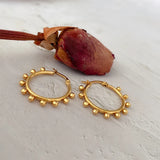Bohemian Beads Stainless Steel 35mm Hoop Earrings