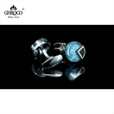 Round Resin Cufflinks for French Cuff Shirts - Great Business Gift