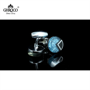 Round Resin Cufflinks for French Cuff Shirts - Great Business Gift