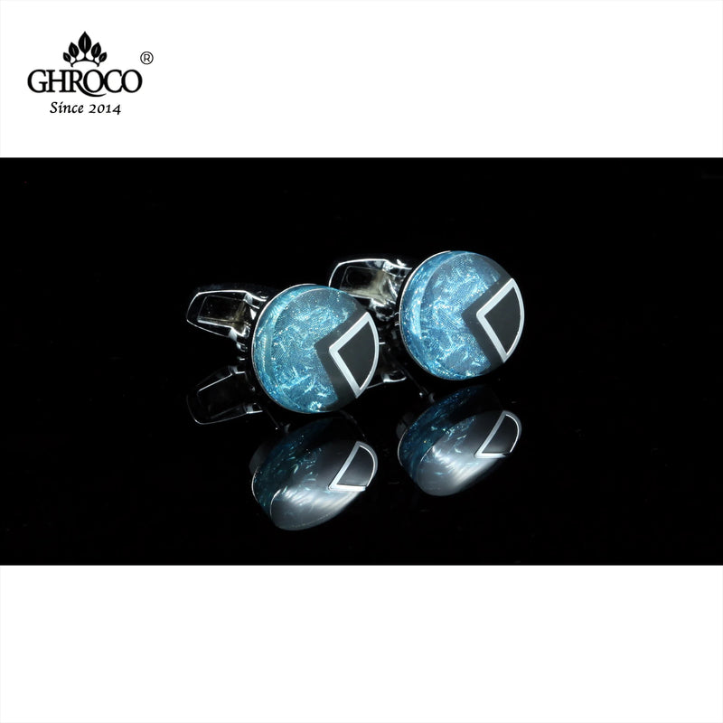 Round Resin Cufflinks for French Cuff Shirts - Great Business Gift