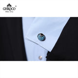 Round Resin Cufflinks for French Cuff Shirts - Great Business Gift