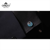 Round Resin Cufflinks for French Cuff Shirts - Great Business Gift