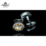 Champagne Oval Acrylic French Cufflinks Gift