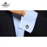 High Shaped Metal Side Drop Epoxy French Cufflinks