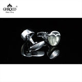 High Shaped Metal Side Drop Epoxy French Cufflinks