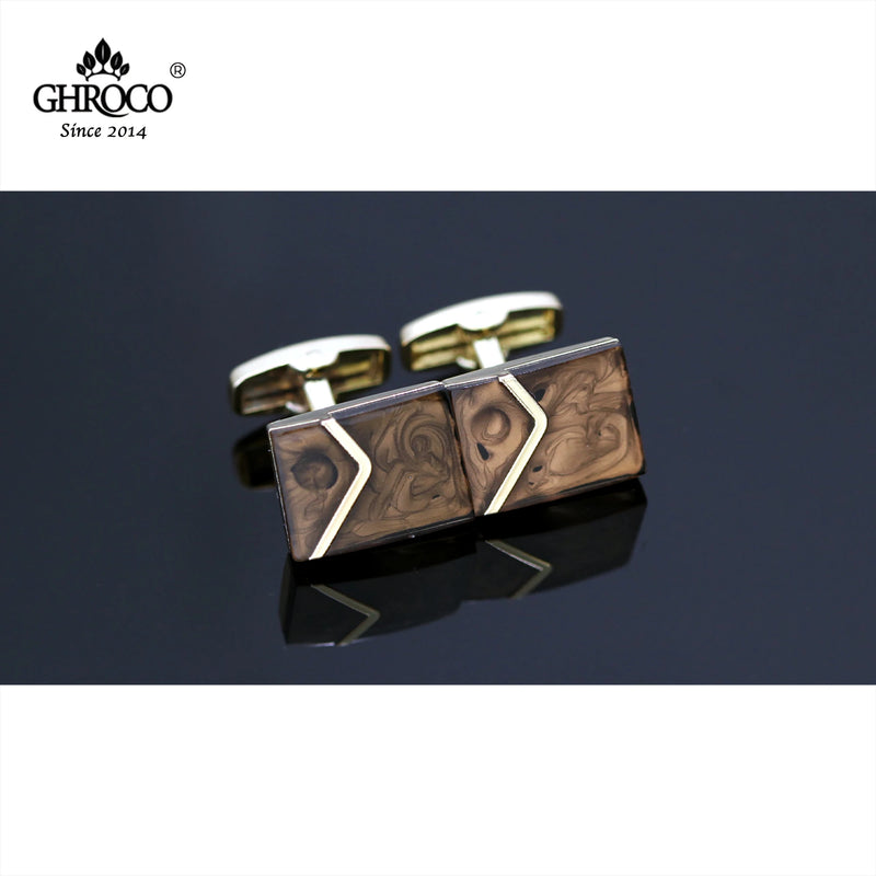 Golden V French Shirt Cufflinks for Men