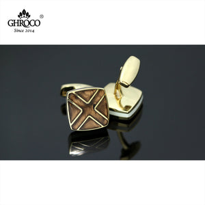 Golden X Epoxy French Cufflinks for Men