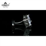 Square Zircon French Cufflinks for Men