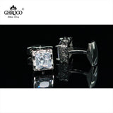 Square Zircon French Cufflinks for Men
