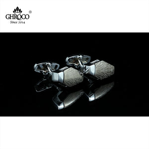 Laser Printed Hexagon Shirt Cufflinks for Business Men
