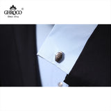 Laser Printed Hexagon Shirt Cufflinks for Business Men