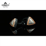 Laser Printed Triangle Shirt Cufflinks for Business Men