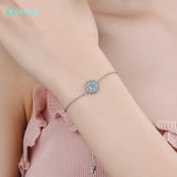 925 Silver D Moissanite Sunflower Bracelet Princess Jewelry