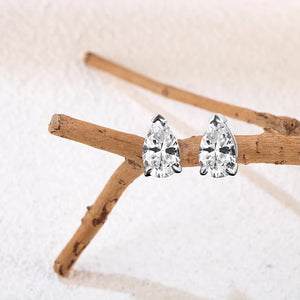 925 Sterling Silver Diamond Ear Studs Earrings Fine Jewelry