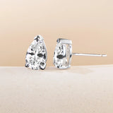 925 Sterling Silver Diamond Ear Studs Earrings Fine Jewelry