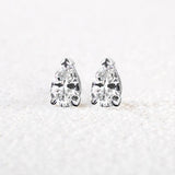 925 Sterling Silver Diamond Ear Studs Earrings Fine Jewelry