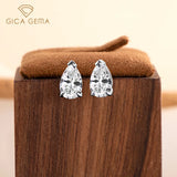 925 Sterling Silver Diamond Ear Studs Earrings Fine Jewelry
