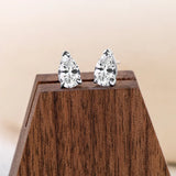 925 Sterling Silver Diamond Ear Studs Earrings Fine Jewelry