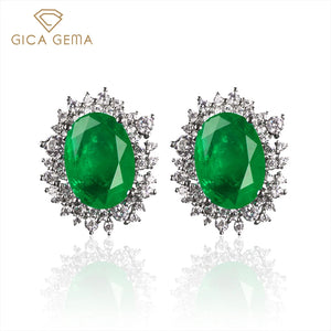 925 Sterling Silver Paraiba Gemstone Stud Earrings