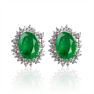 925 Sterling Silver Paraiba Gemstone Stud Earrings