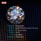 Moissanite D 0.2-30.0ct Round Brilliant Top Loose Lab Diamond Test Passed