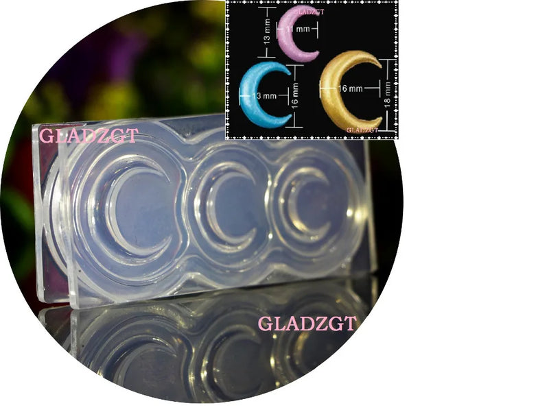 3D Stereo Moonlight Mold Transparent DIY Craft Jewelry Resin Molds