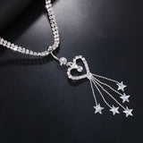 Boho Heart Rhinestone Navel Chain Belly Button Ring