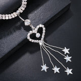 Boho Heart Rhinestone Navel Chain Belly Button Ring