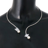Baroque Pearl Rhinestone Choker Necklace for Women
