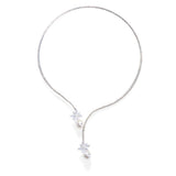 Baroque Pearl Rhinestone Choker Necklace for Women