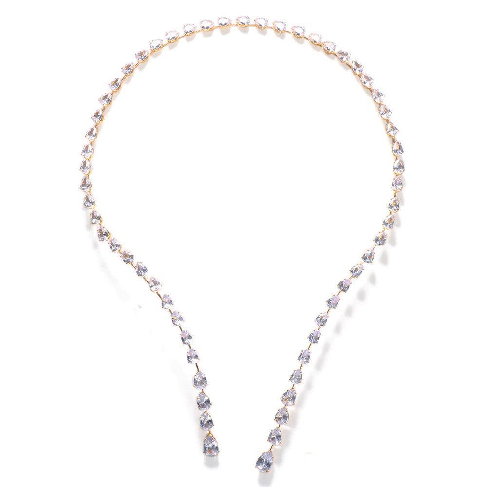 Vintage CZ Open Choker Necklace for Women Wedding