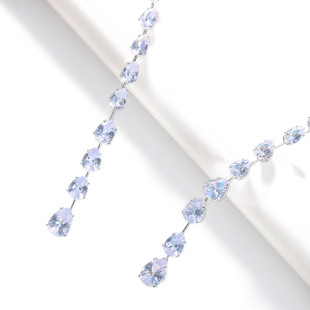 Vintage CZ Open Choker Necklace for Women Wedding