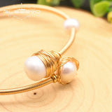 GLEVO Freshwater Baroque Pearl Bracelet Wedding Jewelry GB0185