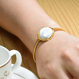 GLEVO Freshwater Pearl Adjustable Bracelet Wedding Gift GB0067