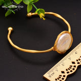 GLEVO Freshwater Pearl Adjustable Bracelet Wedding Gift GB0067