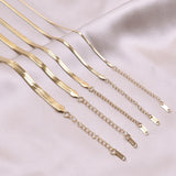 2-6mm Stainless Steel Snake Chain Necklace Jewelry