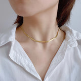 2-6mm Stainless Steel Snake Chain Necklace Jewelry