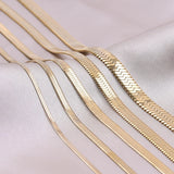 2-6mm Stainless Steel Snake Chain Necklace Jewelry